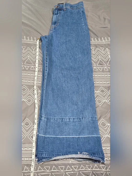 Veronica Beard Grant Wide Leg Cropped Jeans Size 28 - Picture 3 of 9